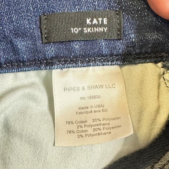 Veronica Beard Kate Tuxedo Stripe Skinny Jeans Bright Blue Women 26 - Picture 6 of 10